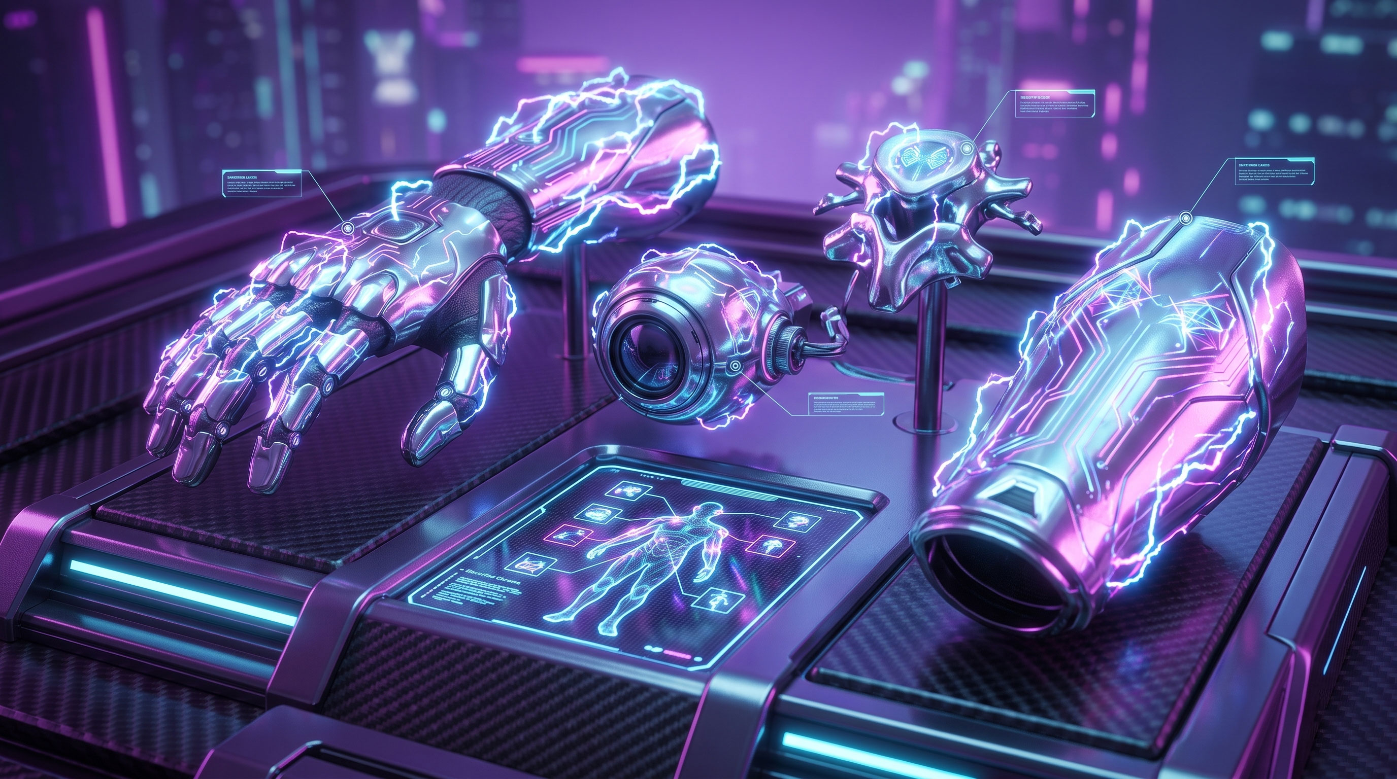 CyberBlade armor and motorcycle showcase